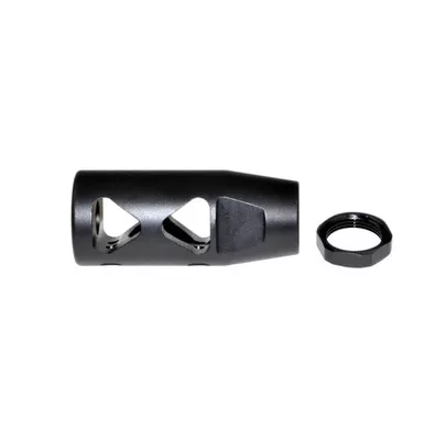 1/2x28 Competition Grade Muzzle Brake, Steel with Black Phosphate Finish - AR-15 .223/5.56