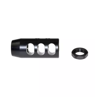 1/2x28 Muzzle Brake Black Steel - AR-15