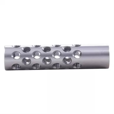 #1 Muzzle Brake 22 Caliber 1/2-28 Chrome Moly Silver