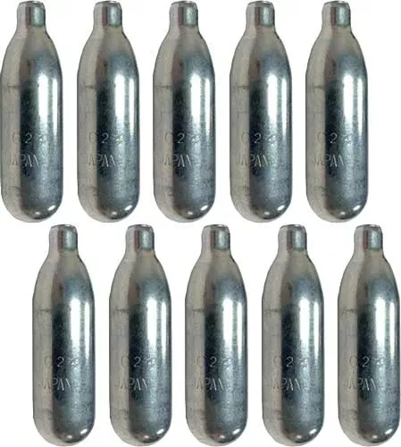 10-Pack Lubricated 12g CO2 Cartridges by Rna
