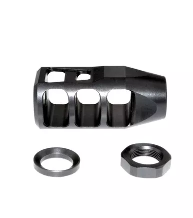 11/16”x24 Shark Muzzle Brake for .450 Bushmaster Black