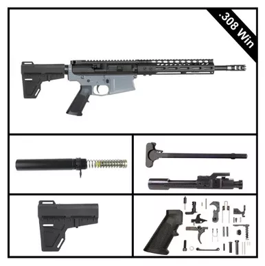 12.5-INCH LR-308 .308 WIN ANDUNIE W/KAK BRACE PISTOL FULL BUILD KIT