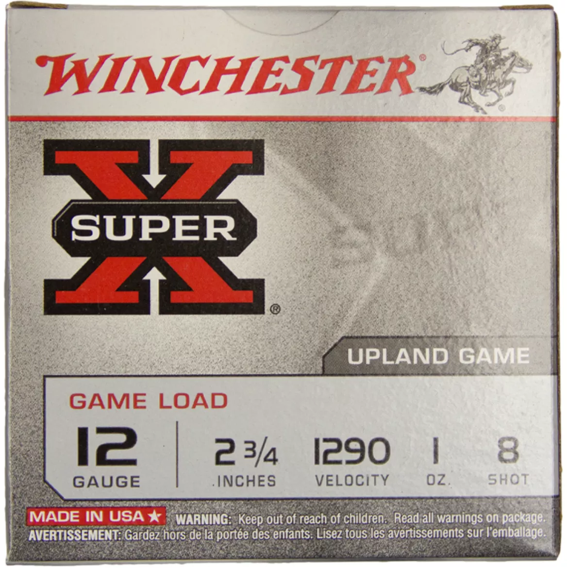 12 Gauge Winchester Super X 2 3/4in 1oz #8 Shot - 25 Shotshells