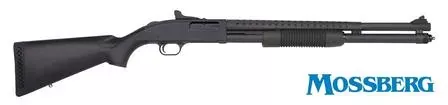 12ga Mossberg 590 Parkerised & Ghost Ring Sight: 20″