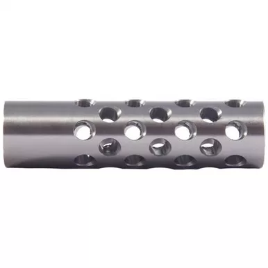 #2 Muzzle Brake 22 Caliber 9/16-24 Chrome Moly Silver