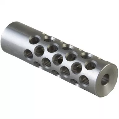 #2 Muzzle Brake 22 Caliber 9/16-24 SS Silver
