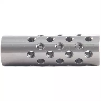 #3 Muzzle Brake 22 Caliber 9/16-24 SS Silver