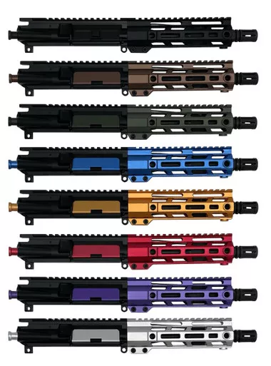 7.5″ AR-15 7.62×39 Pistol Upper, Black Barrel, 1:10 Twist, 7″ Rail