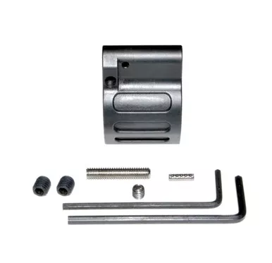 .750” Adjustable Low Profile Gas Block, Black Steel