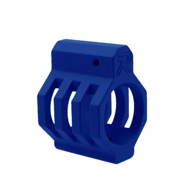 .750 Low Profile Steel Gas Block Caged with Roll Pins & Wrench - Cerakote Blue Flame