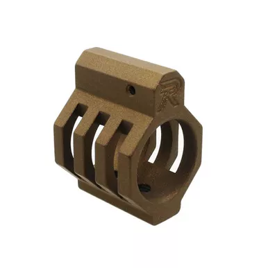 .750 Low Profile Steel Gas Block Caged with Roll Pins & Wrench - Cerakote Burnt Bronze