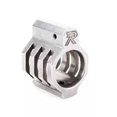 .750 Low Profile Steel Gas Block Caged with Roll Pins & Wrench MADE IN USA - Matte Stainless Steel