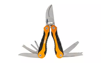 AccuSharp AccuSharp Sportsman's Multi-Tool - Versatile Steel Multi-Tool with Pruner, Saw, Knife, and More in Orange