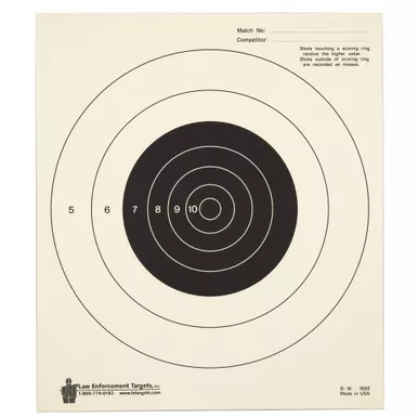Action Target Bulls-Eye - Action Target 25 Yard Slow Fire Bulls-Eye Target