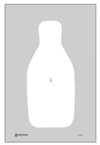 Action Target Standard FBI/DEA Q Target, Bright White, 22 1/2"x34 1/2", 100 Per Box Q-WH-100