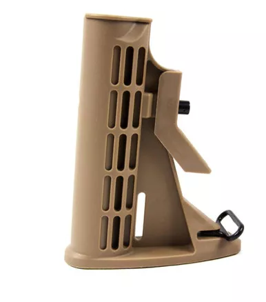 Adjustable Mil Spec Carbine Buttstock USA Made Tan