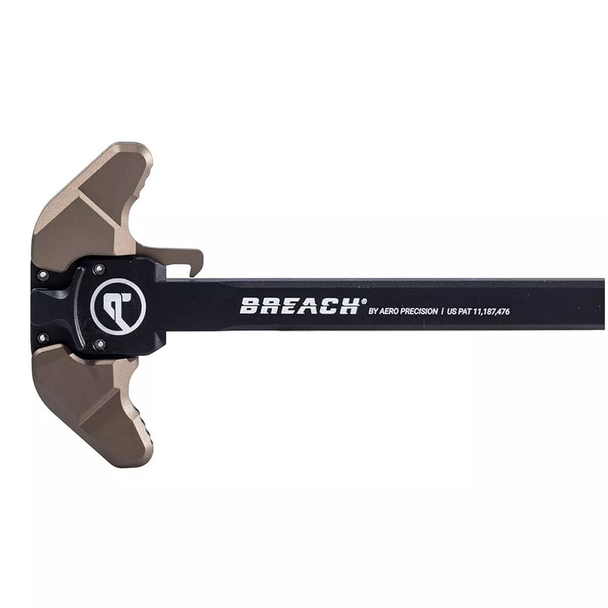 Aero Precision AR-10 Breach Ambi Charging Handle w/ Small Lever – Black/Kodiak Brown – APRA700340C