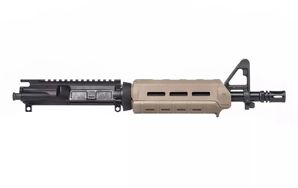Aero Precision AR-15 Complete Upper, 10.5″ 5.56 Carbine Barrel w/ Pinned FSB, MOE Carbine – FDE – APAR502504M3