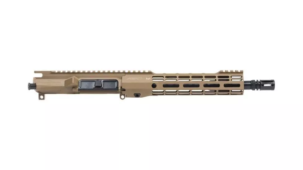 Aero Precision M4E1 Threaded Complete Upper, 10.5″ 5.56 Barrel, 9″ M-LOK ATLAS S-ONE Handguard – FDE Cerakote – APAR700312M2