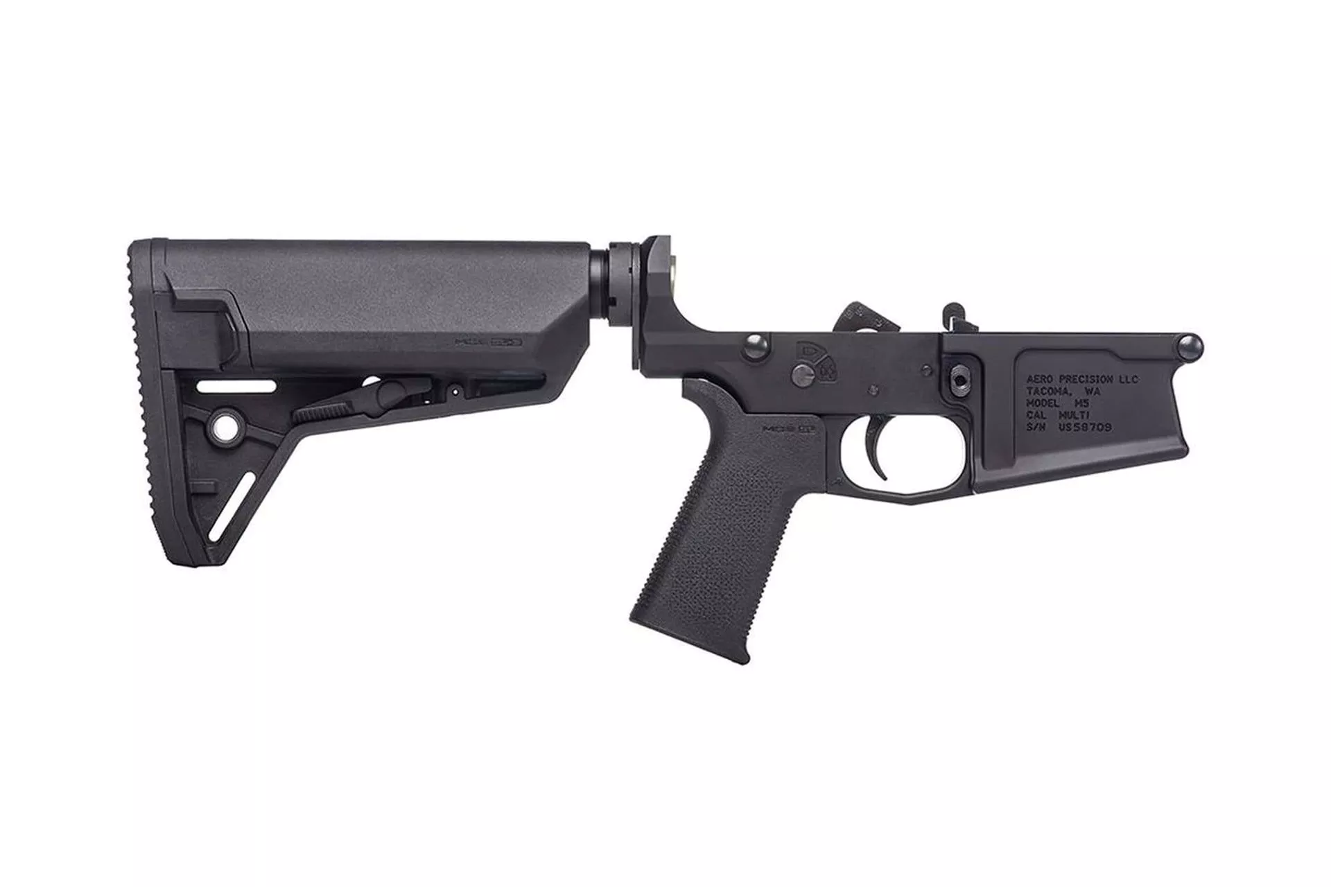 Aero Precision M5 Complete Lower Receiver w/ MOE SL Grip & SL-S Carbine Stock – Anodized – APAR308219