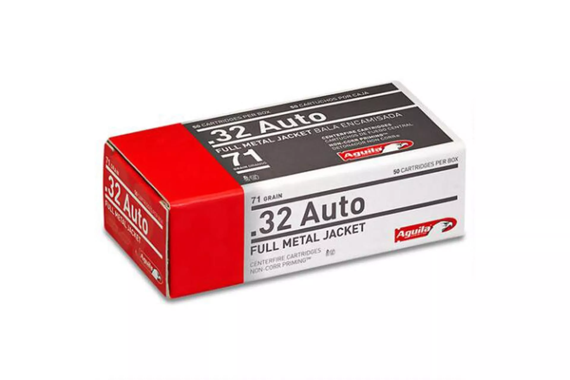 Aguila 1E322110 32ACP Ammo 71 Grain Full Metal Jacket Handgun Ammo – 50 Rounds – 1E322110