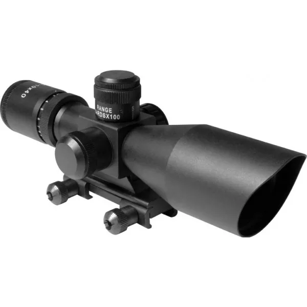 Aim Sports 2.5-10X40 DUAL-ILLUMINATED SCOPE w/ CUT SUNSHADE / BDC / PICATINNY MOUNT