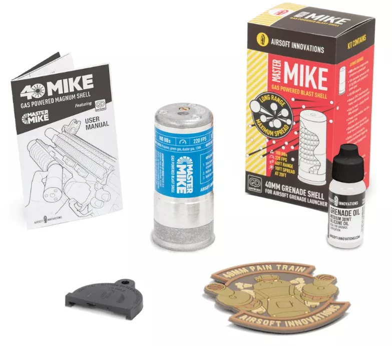 Airsoft Innovations MASTER MIKE Gas Powered 40mm 100rd Greande Shell