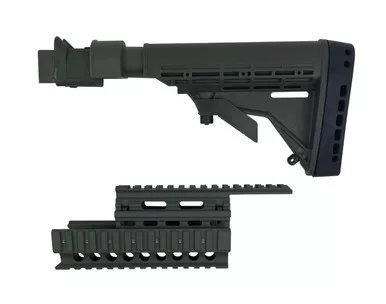 AK-47 Combo Tactical Recoil Buttstock with Forend Rail - Soft Recoil Buttpad – OD Green