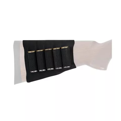 Allen Company Allen, Basic Buttstock Shell Holder, Black Elastic Material, 12Ga (5 Rounds) 205