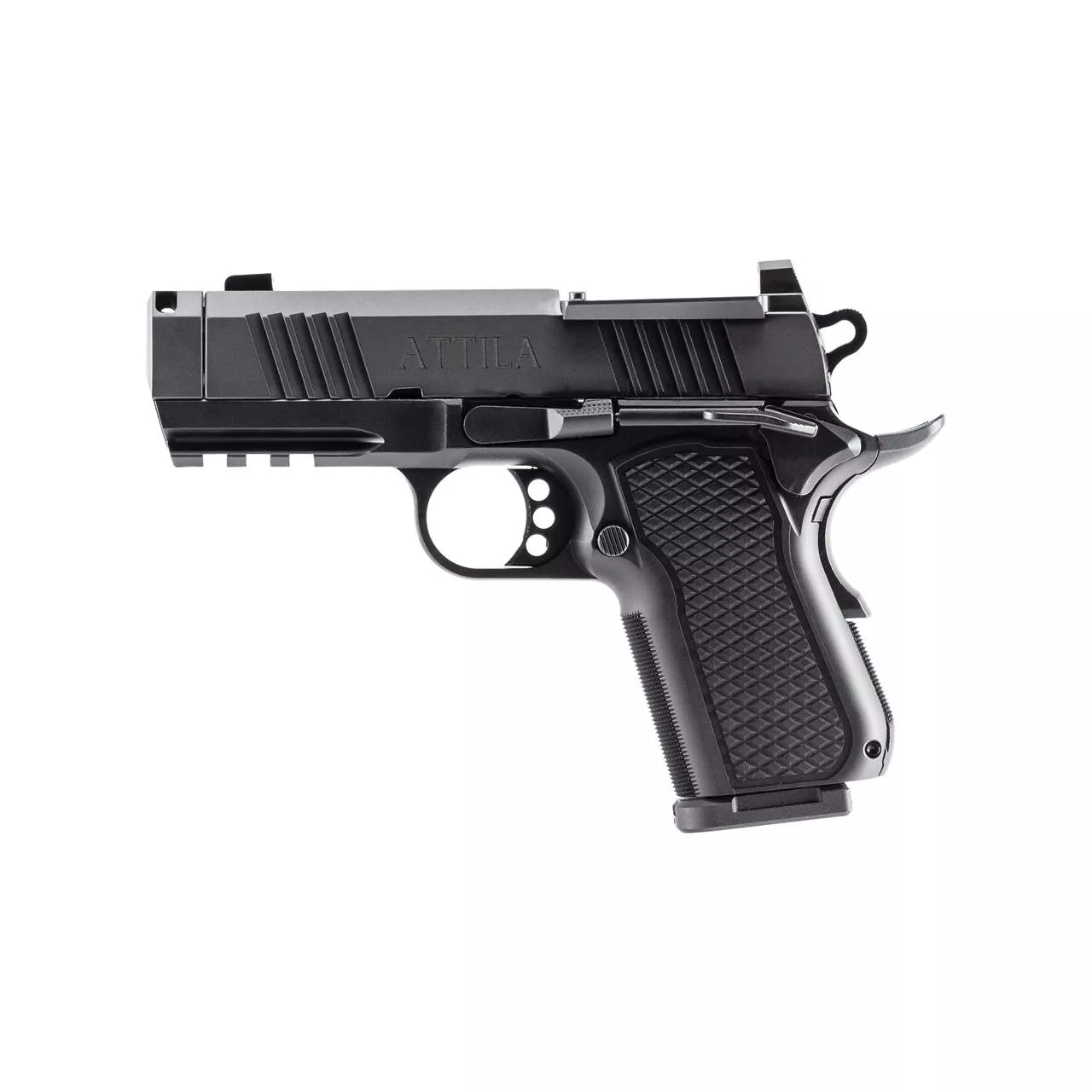 Alpha Foxtrot AF1911-Attila MOS Handgun 9mm Luger 10rd Magazine(1) 3.5" Comp Barrel DLC Black