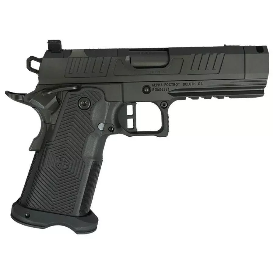 Alpha Foxtrot AF1911-Romulus Handgun 9mm Luger 17rd (1) & 20rd (1) Magazine 3.5" Compensated Threaded Barrel Black MOS Cut