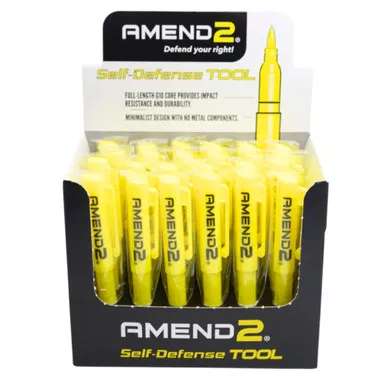 Amend2 Amend2 Reinforced G10 Yellow Self-Defense Pen - Discreet and Durable Personal Safety Tool