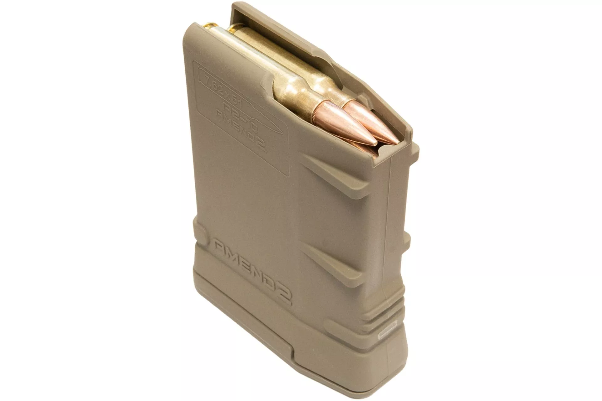 Amend2 SR-25/M110/AR-10 7.62x51mm NATO/.308 Winchester Mod-2 Flat Dark Earth 10-Round Magazine – 762MOD2FDE10