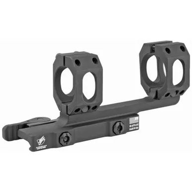American Defense Mfg. AD-RECON Scope Mount, Dual Quick Detach,Vertical Spit Rings, 2" Offset, 30MM, Standard Height, TAC Aluminum Levers, Black AD-RECON-30-TAC