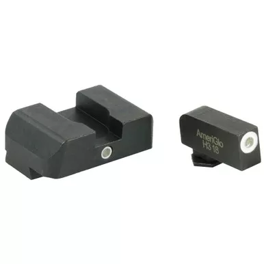 AmeriGlo AmeriGlo I-Dot Tritium Night Sights for Glock 20/21/29 - Green and White Outline