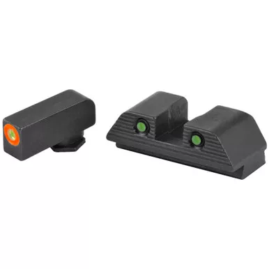 AmeriGlo AmeriGlo Trooper For Glock G5 9/40 Series - Green with Orange Outline Front Sight and Green Rear Sight
