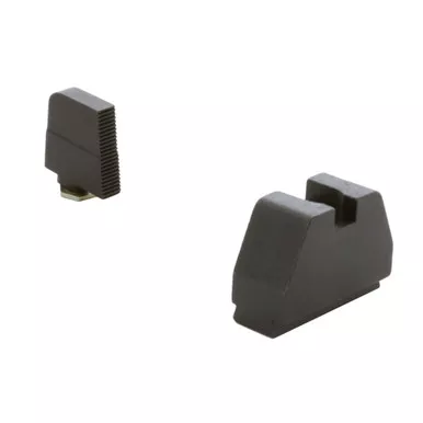 AmeriGlo Optic Compatible Sight Set, Fits all Glocks/Cowitnesses with Glock 43X/48 MOS, Black Serrated Front and Rear GL-527