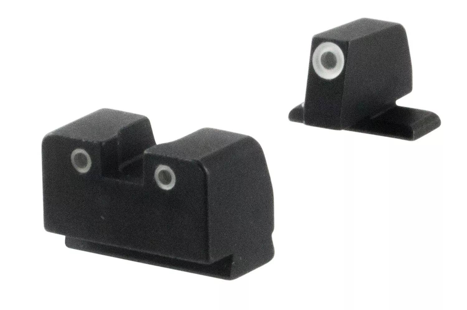 AmeriGlo SG181 Optic Compatible Sight for Sig SauerTall Suppressor Green Tritium White Outline Front Sight-Green Tritium White Outline Rear Sight
