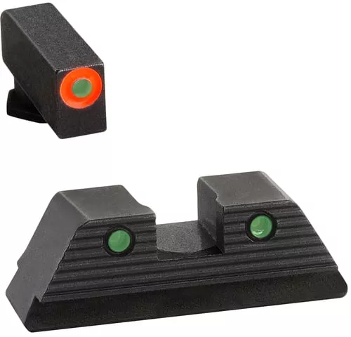 Ameriglo Trooper Tritium Sight Set Green with Orange Front Green with Black Rear for Glock 42 43 43x 48