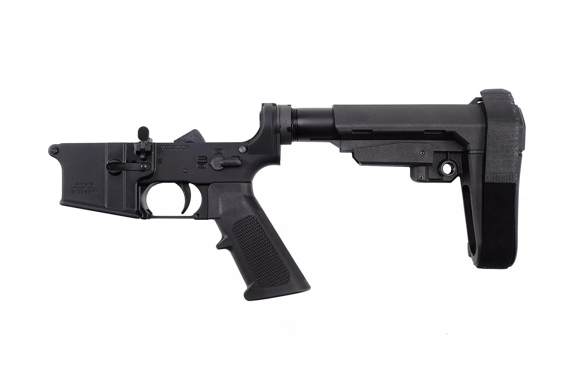 Anderson No Logo Complete Lower Receiver w/ SBA3 Brace