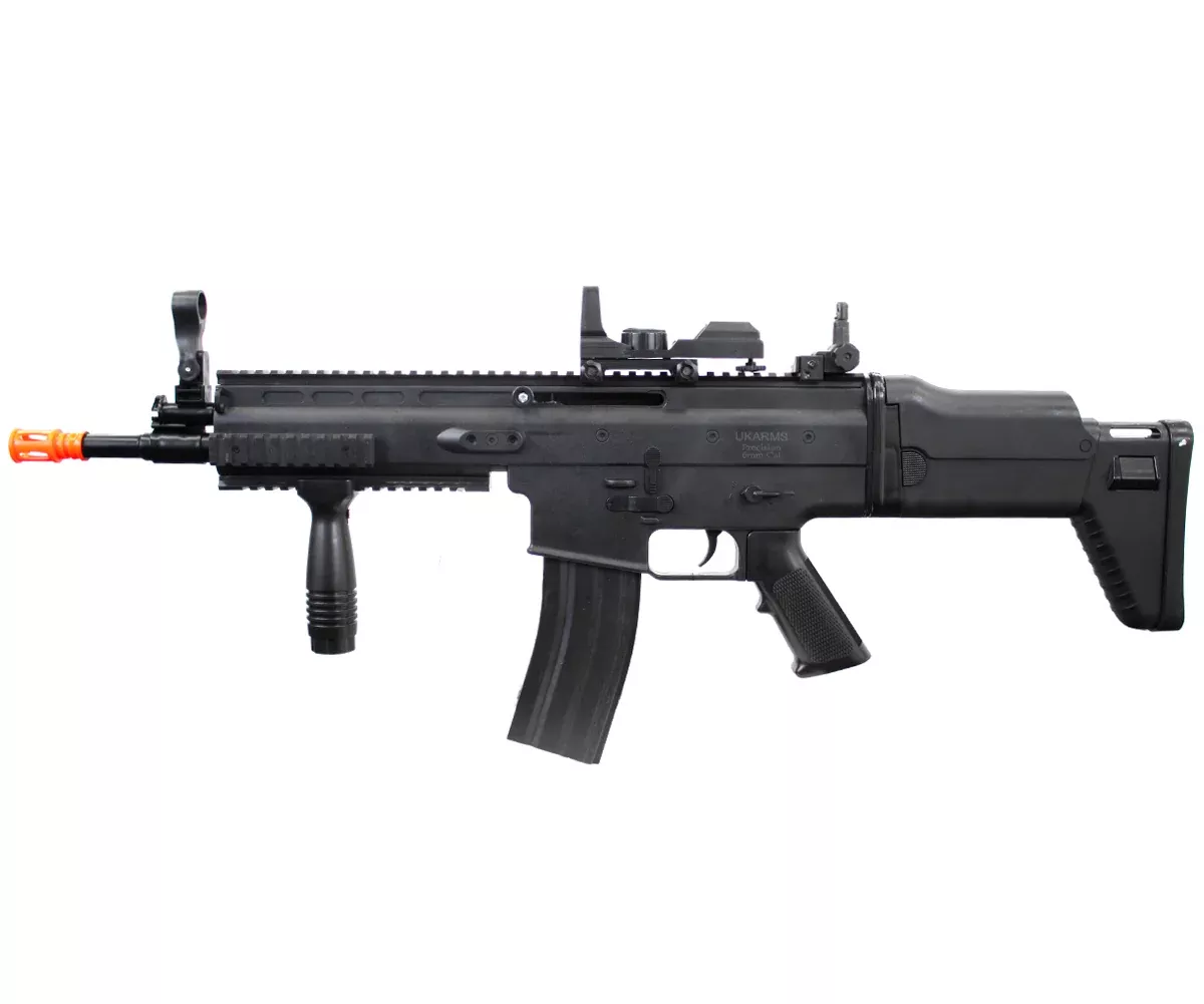 ANM MK16 Spring Powered Airsoft Gun w/ Sight & Vertical Grip