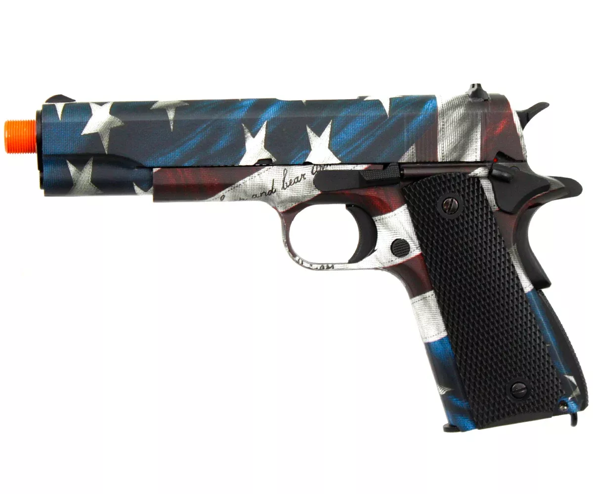 ANM Vinyl Custom 1911 A1 Co2 Gas Blowback Airsoft Pistol - Patriot