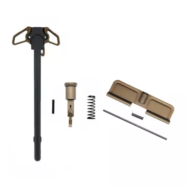 AR-10 LR-308 Charging Handle Ambidextrous Forward Assist and Ejection Cover Door - Cerakote OD Green