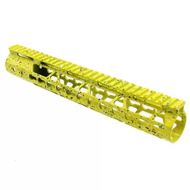AR-15 12'' Ultra Slim Keymod Handguards V2 - Base Lemon Zest - Pattern - Sniper Gray - Bright White - Zombie Green - Cerakote Splatter