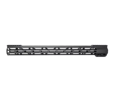 AR-15 223/5.56 19.5" Super Light Slim Free Float M-LOK Handguards with Partial Top Rail, 19.5" - Black