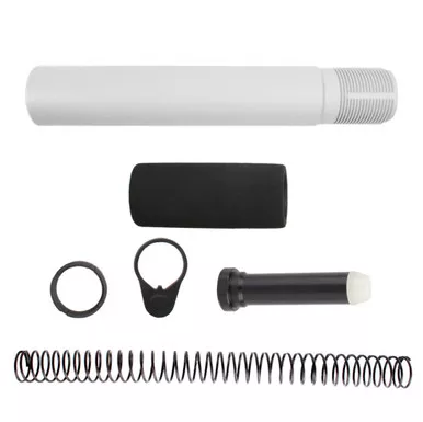 AR-15 .223/5.56 Complete Pistol Buffer Tube Kit - Cerakote Bright White
