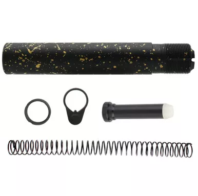 AR-15 .223/5.56 Complete Pistol Buffer Tube Kit - CERAKOTE GOLD SPLATTER