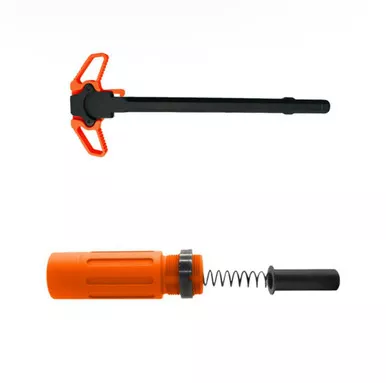 AR-15 3.5" Short Buffer System - Ambi Charging Handle Combo - Cerakote Orange