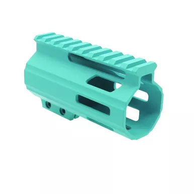 AR-15 4" M-LOK Parallelogram Handguard - MADE IN USA - Cerakote Robins Egg