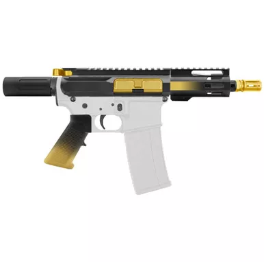 AR-15 5.56 NATO 5'' MICRO PISTOL KIT - SIDE CUT BILLET UPPER WITH 4'' HANDGUARD - CERAKOTE RED